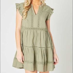 Altard State Short Green Dress - Olive